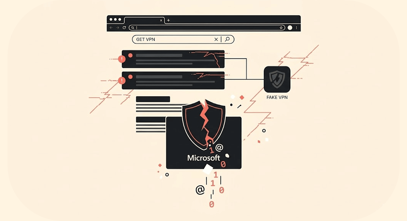 Microsoft varoittaa SEO-myrkytyskampanjasta, joka levittää väärennettyjä VPN-sovelluksia valtuustietojen varastamiseksi
