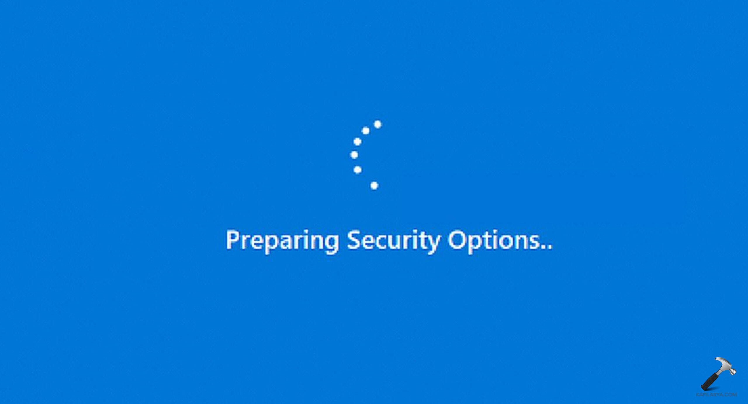 Korjaa Windows 11 jumissa 'Suojausvaihtoehtojen valmistelu'