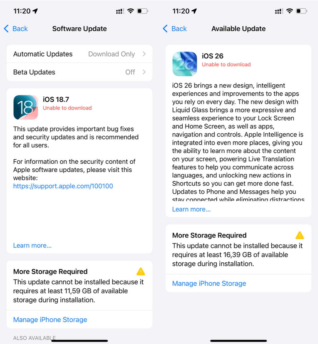 iOS 26 ei lataa? On yleisimpiä ongelmia ja korjauksia